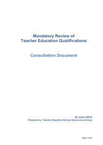 TEd Qualifications Consultation Document - July 2014 (DOCX, 2.3MB)