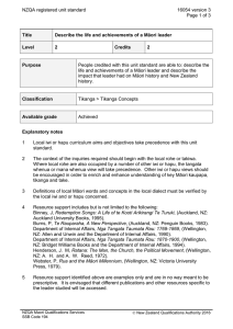 NZQA registered unit standard 16054 version 3  Page 1 of 3