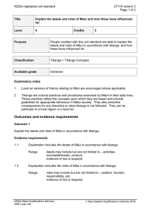 NZQA registered unit standard 27118 version 2  Page 1 of 3