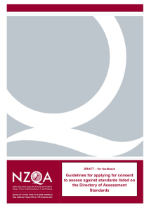 Guidelines for applying for consent to assess against standards listed on the Directory of Assessment Standards (DOC, 1.1MB)