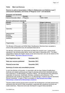 Māori and Sciences Fields Mathematics