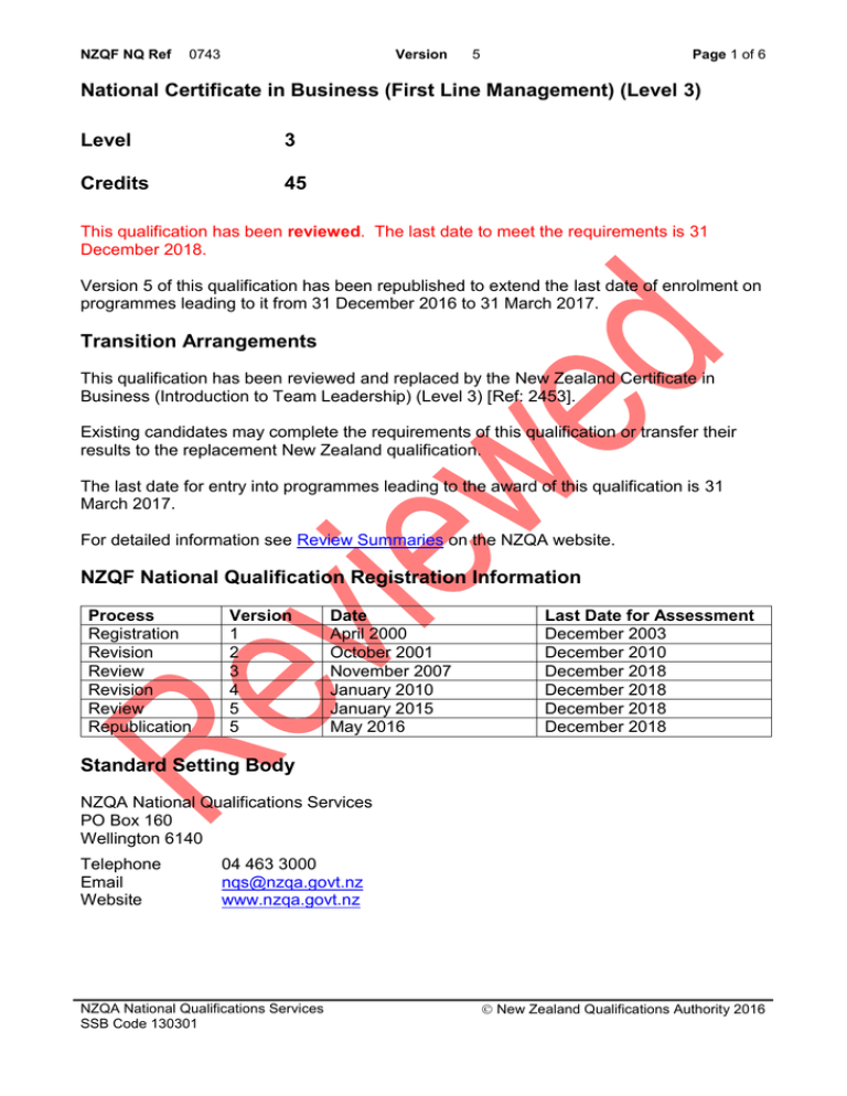 National Certificate In Business First Line Management Level 3 national-certificate-in-business-first-line-management-level-3