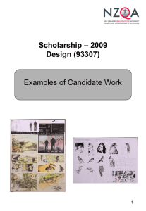 – 2009 Scholarship Design (93307) Examples of Candidate Work