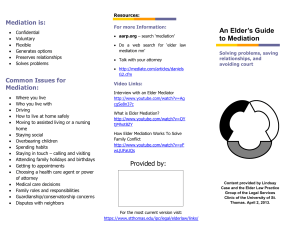 ’s Guide An Elder to Mediation