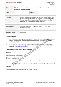 NZQA unit standard 11898 version 7