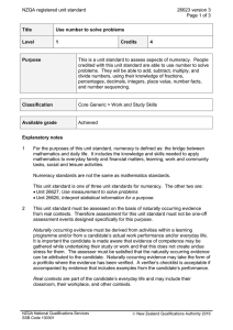 NZQA registered unit standard 26623 version 3  Page 1 of 3