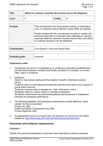 NZQA registered unit standard 56 version 8  Page 1 of 3