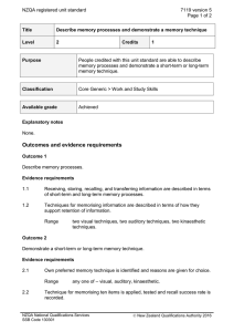 NZQA registered unit standard 7119 version 5  Page 1 of 2