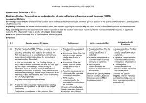 – 2015 Assessment Schedule