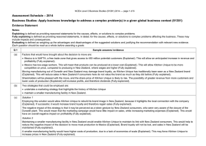 – 2014 Assessment Schedule