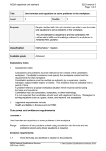 NZQA registered unit standard 5223 version 5  Page 1 of 2