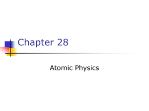 Ch 28 Atomic Physics