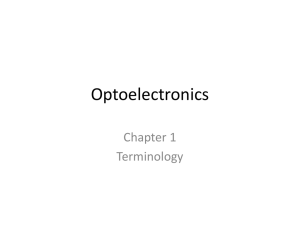 Ch 1 - Opto Terms