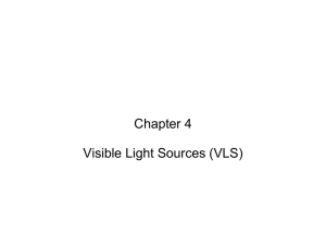 Ch 4 - Visible Light Sources