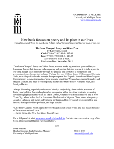 New book focuses on poetry and its place in our...