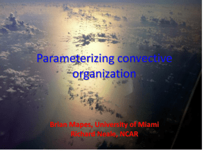 Parameterizing convective organization Brian Mapes, University of Miami Richard Neale, NCAR