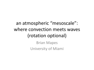 an atmospheric “mesoscale”: where convection meets waves (rotation optional) Brian Mapes