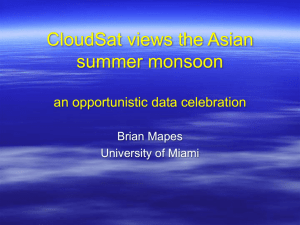 Asian monsoon clouds seen by CloudSat