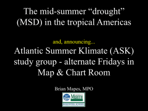 Central American mid-summer drought (MSD)