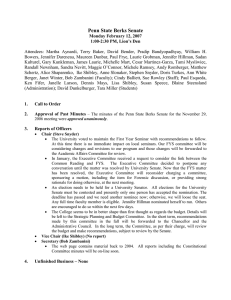 Minutes from the Penn State Berks Senate Meeting of Monday, February 12, 2007