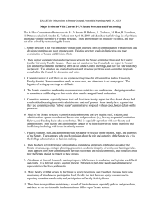 DRAFT for Discussion at Senate General Assembly Meeting April 24,...  The Ad Hoc Committee to Restructure the B-LV Senate (P.... Major Problems With Current B-LV Senate Structure and Functioning