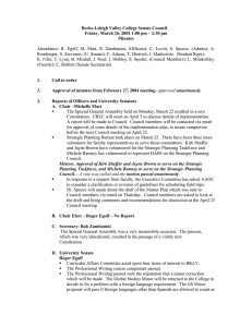 Minutes from the Penn State Berks-Lehigh Valley College Faculty Senate Council of Friday, March 26, 2004