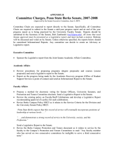 Committee Charges, Penn State Berks Senate, 2007-2008