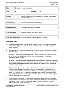 NZQA registered unit standard 8995 version 3  Page 1 of 3