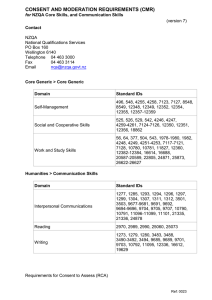 CONSENT AND MODERATION REQUIREMENTS (CMR)