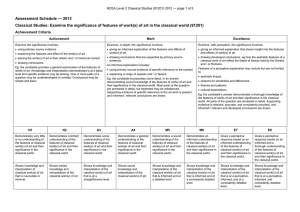 — 2012 Assessment Schedule