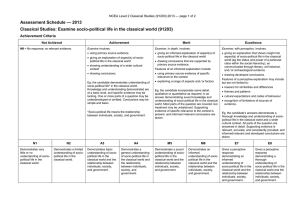 — 2013 Assessment Schedule