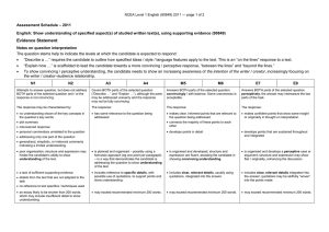 – 2011 Assessment Schedule