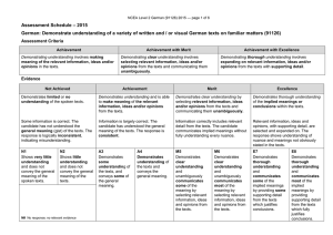 – 2015 Assessment Schedule