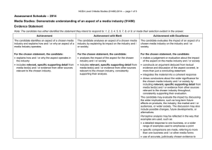 – 2014 Assessment Schedule