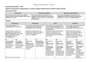 – 2015 Assessment Schedule