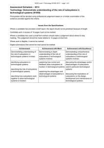 – 2013 Assessment Schedule technological systems (91050)
