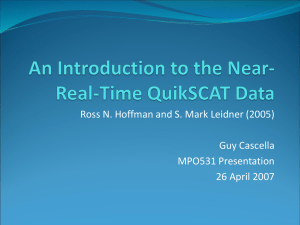 Ross N. Hoffman and S. Mark Leidner (2005) Guy Cascella MPO531 Presentation