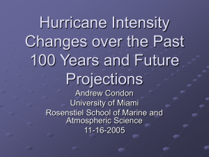 Hurricane Intensity Changes over the Past 100 Years and Future Projections