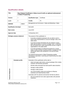 Qualification details  in Sales Prospecting