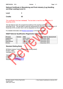 National Certificate in Stevedoring and Ports Industry (Log Handling Level 3