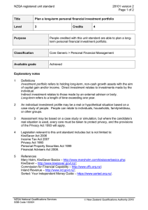 NZQA registered unit standard 28101 version 2  Page 1 of 2