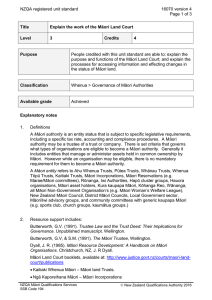 NZQA registered unit standard 16070 version 4  Page 1 of 3