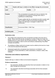 NZQA registered unit standard 6144 version 6  Page 1 of 3