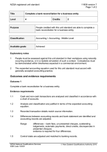 NZQA registered unit standard 11609 version 7  Page 1 of 2