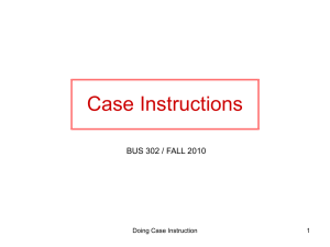Case Instructions