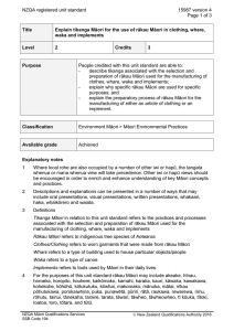 NZQA registered unit standard 15987 version 4  Page 1 of 3