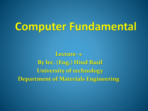 Computer Fundamental lec.1