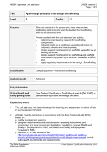 NZQA registered unit standard 26596 version 2  Page 1 of 5