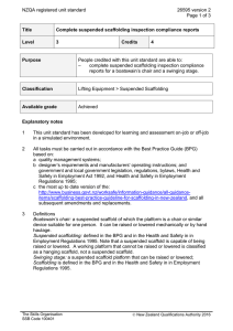 NZQA registered unit standard 26595 version 2  Page 1 of 3