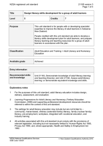 NZQA registered unit standard 21195 version 3  Page 1 of 4